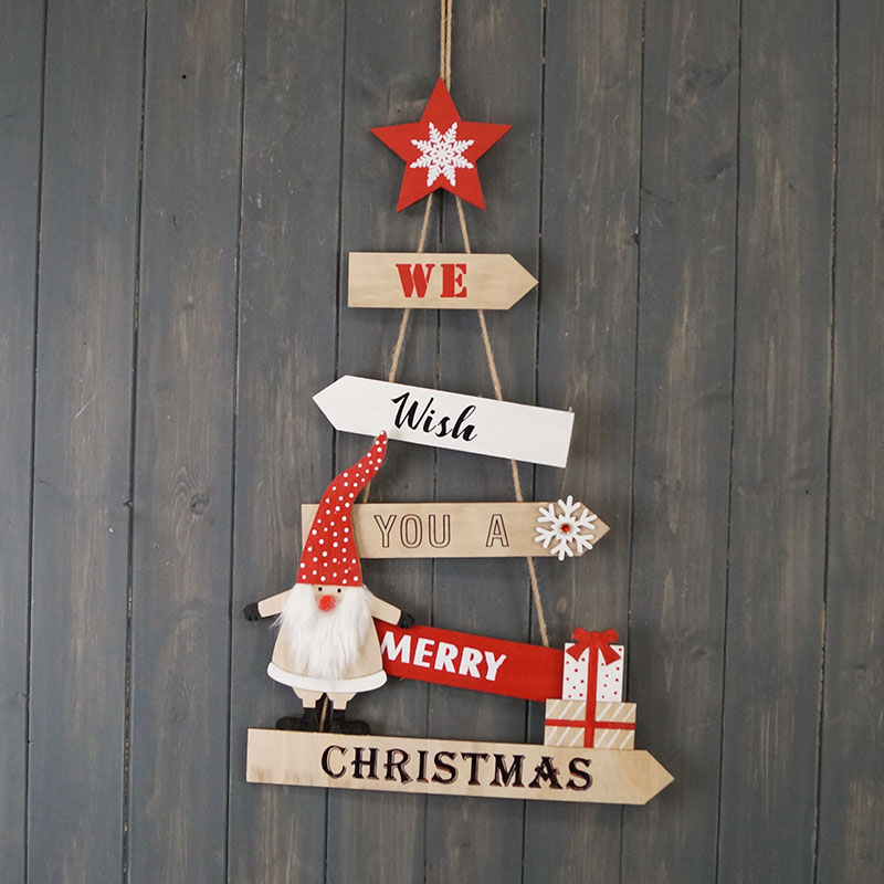 Merry Christmas Hanging Tree Sign detail page